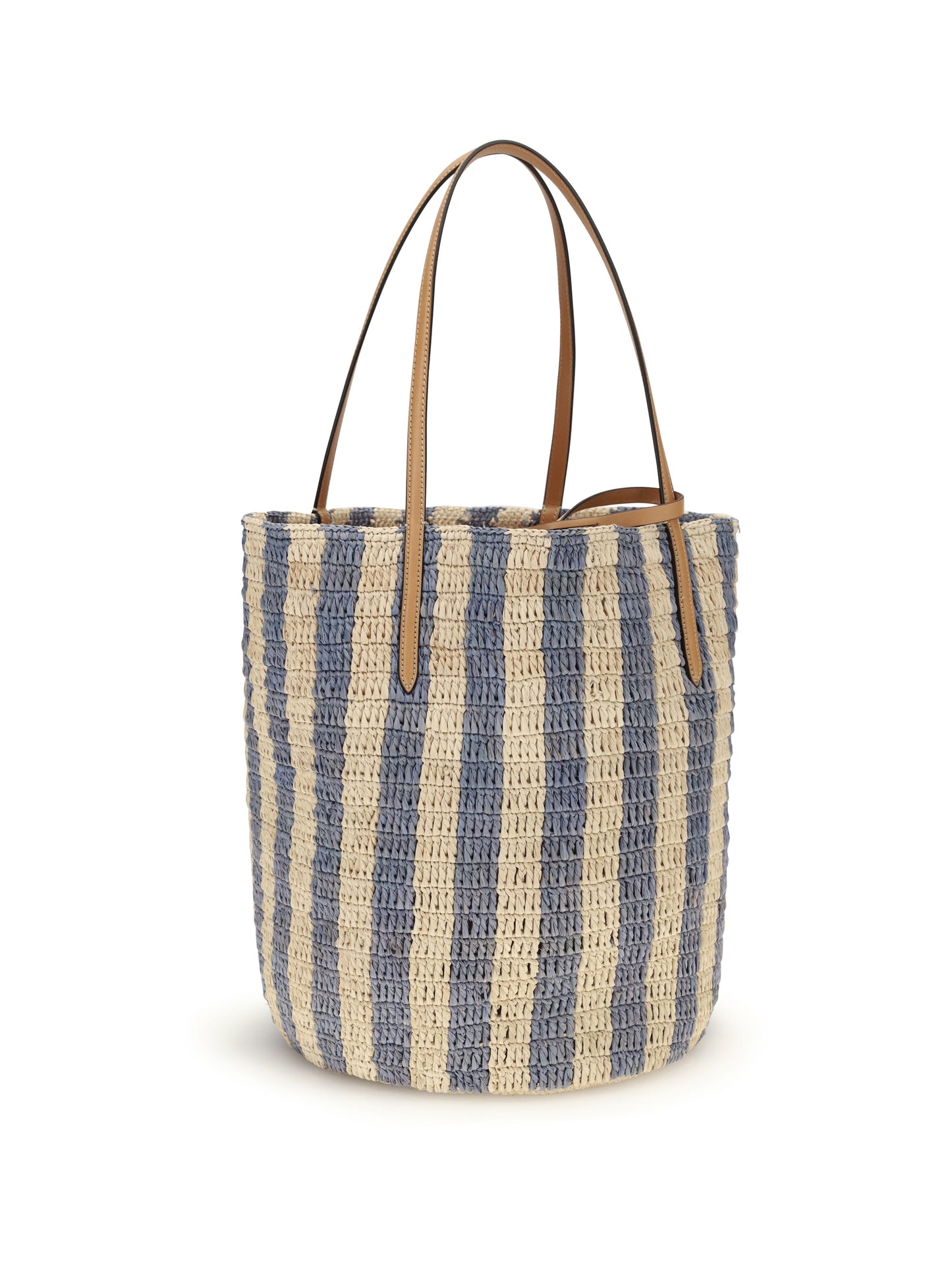 Valentino Garavani Women Striped Raffia Bucket Bag VALENTINO GARAVANI
