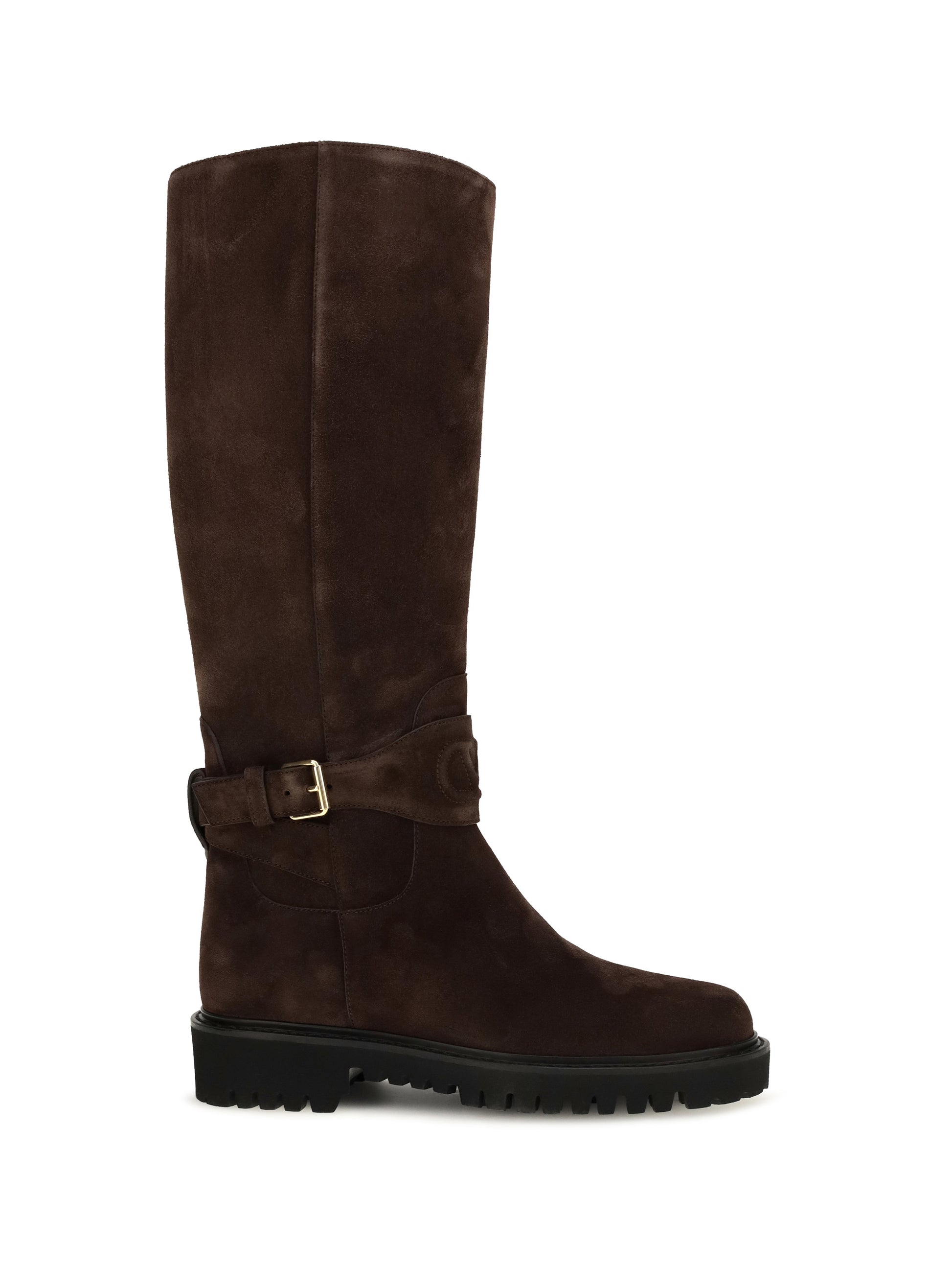 Valentino Garavani Women Vlogo Signature Suede High Boots VALENTINO GARAVANI