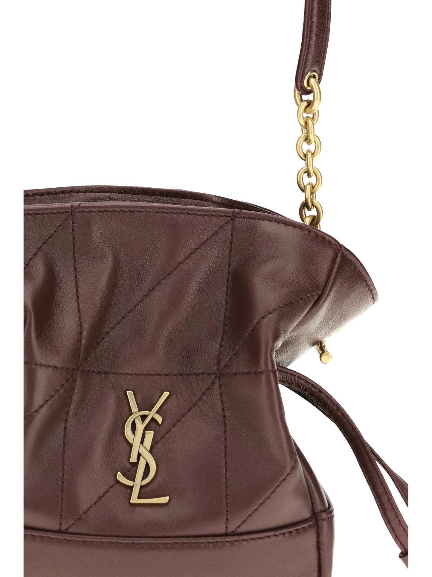 Saint Laurent Women Jamie Mini Leather Clutch Bag SAINT LAURENT