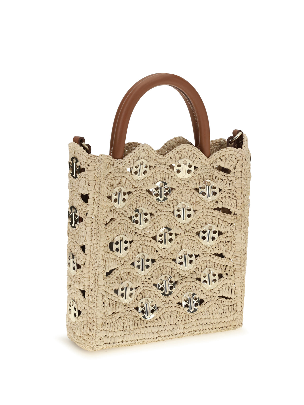 Rabanne Women 1969 Disc Raffia Top-Handle Bag PACO RABANNE