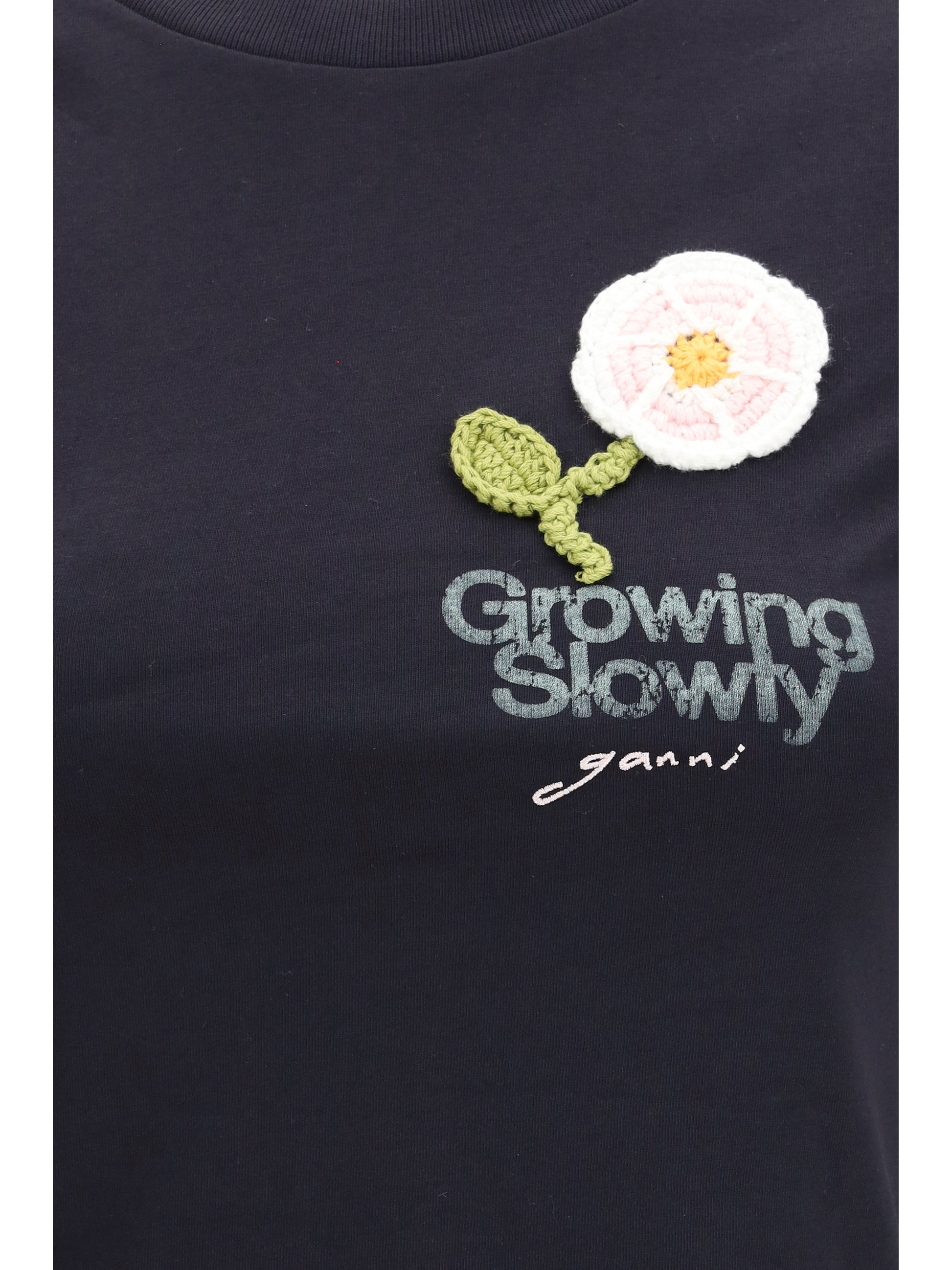Ganni Women Embroidered T-Shirt GANNI