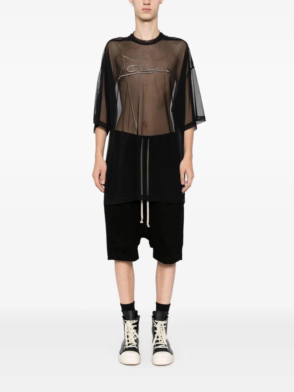 Rick Owens X Champion Men Tommy Mesh T-Shirt RICK OWENS