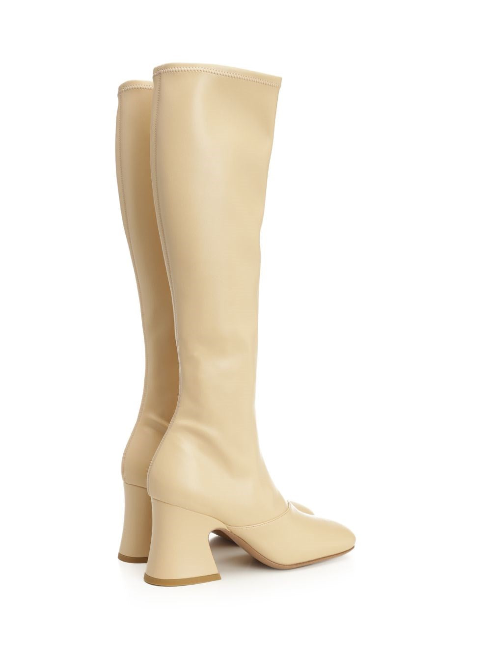 Chloe Women Cream Synthetic Leather Janis Boots CHLOE