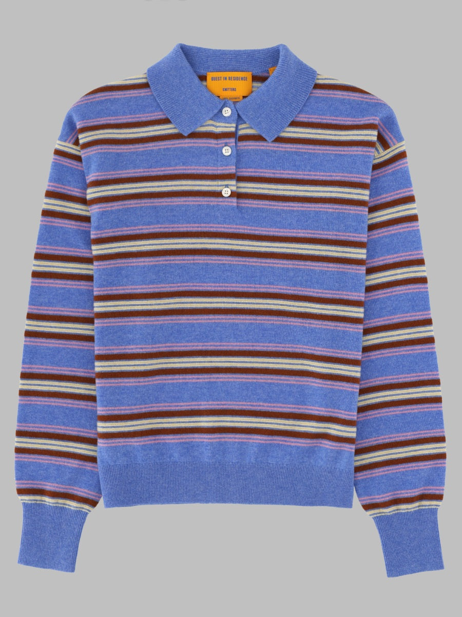 Guest In Residence Unisex Polo "Collegiate" In Maglia Di Cashmere GUEST IN RESIDENCE