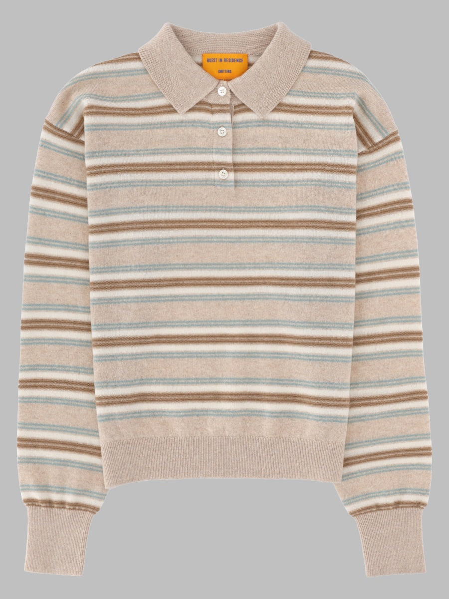 Guest In Residence Unisex Polo "Collegiate" In Maglia Di Cashmere GUEST IN RESIDENCE