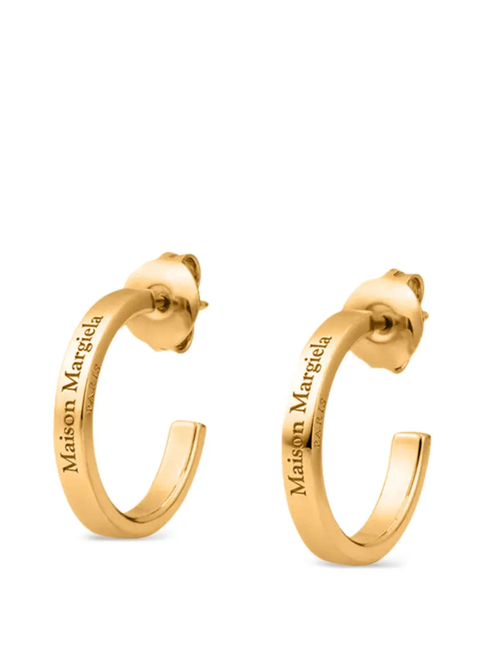 Maison Margiela Women Hoop Earrings With Logo MAISON MARGIELA