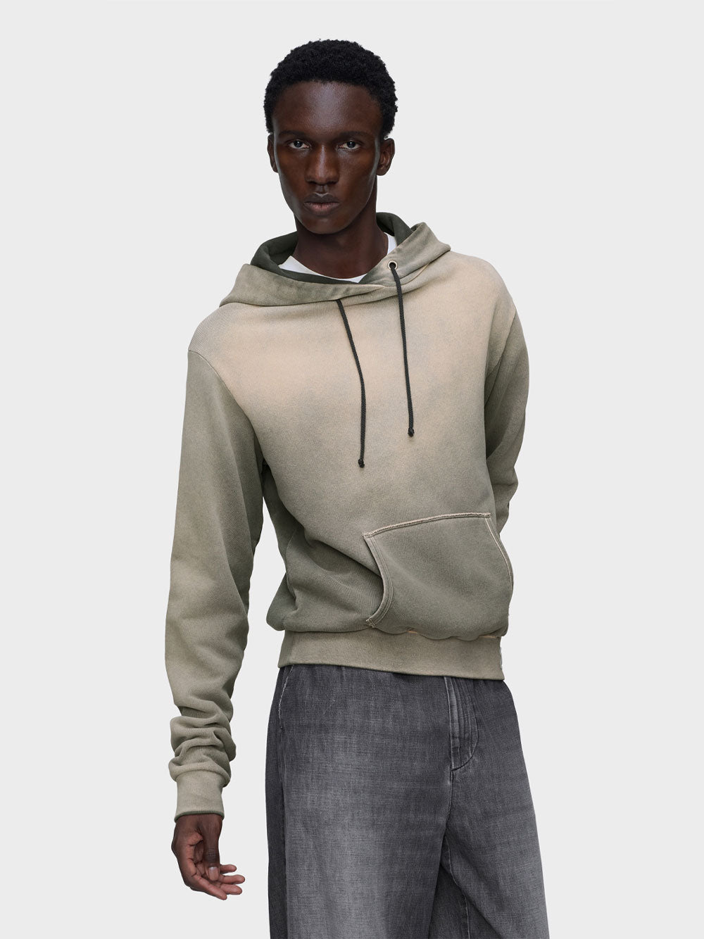 Maison Margiela Men Sun Faded Cotton Hooded Sweatshirt MAISON MARGIELA