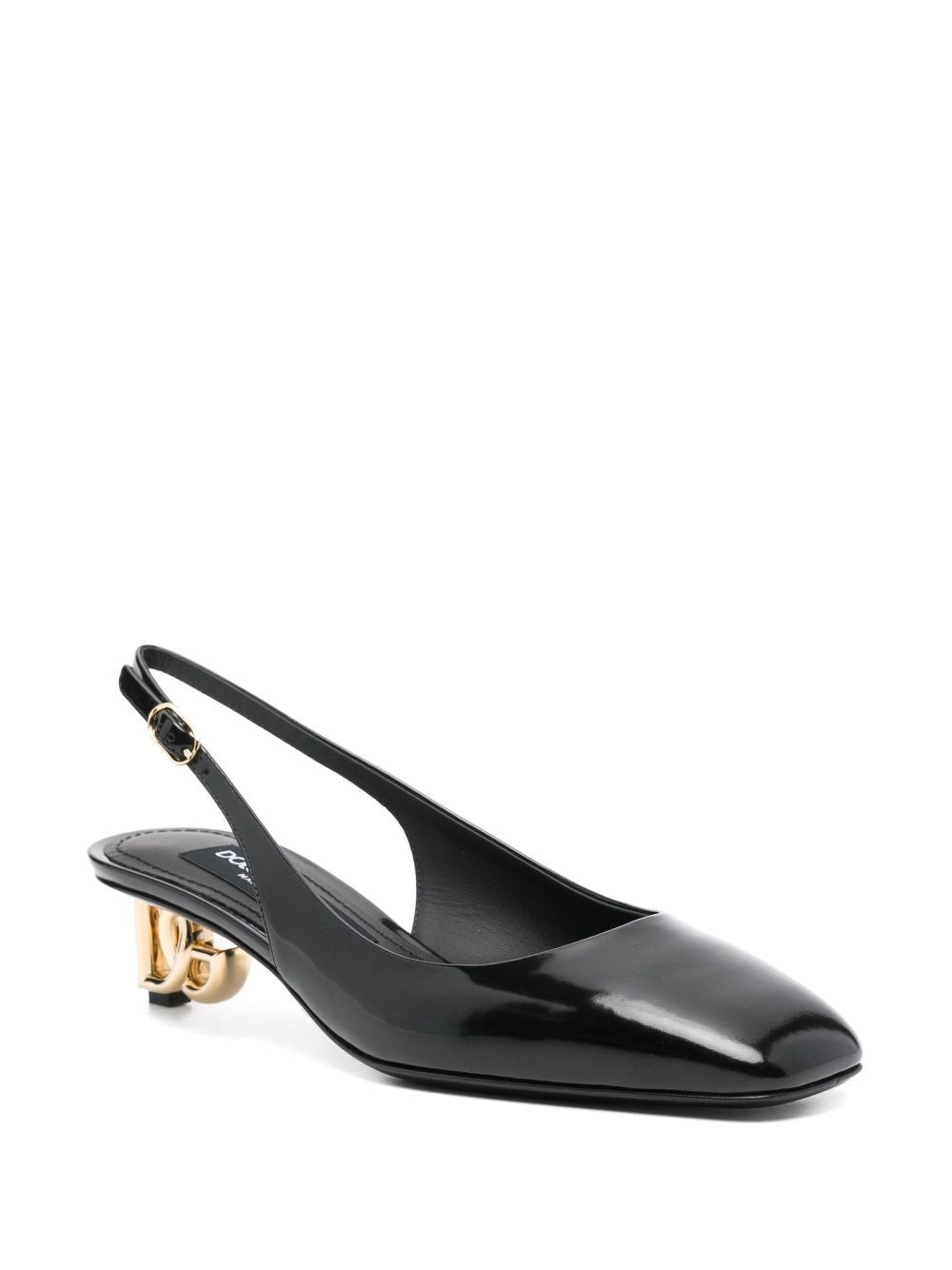 Dolce & Gabbana Women Logo-Heel Patent Leather Slingback Pumps DOLCE & GABBANA