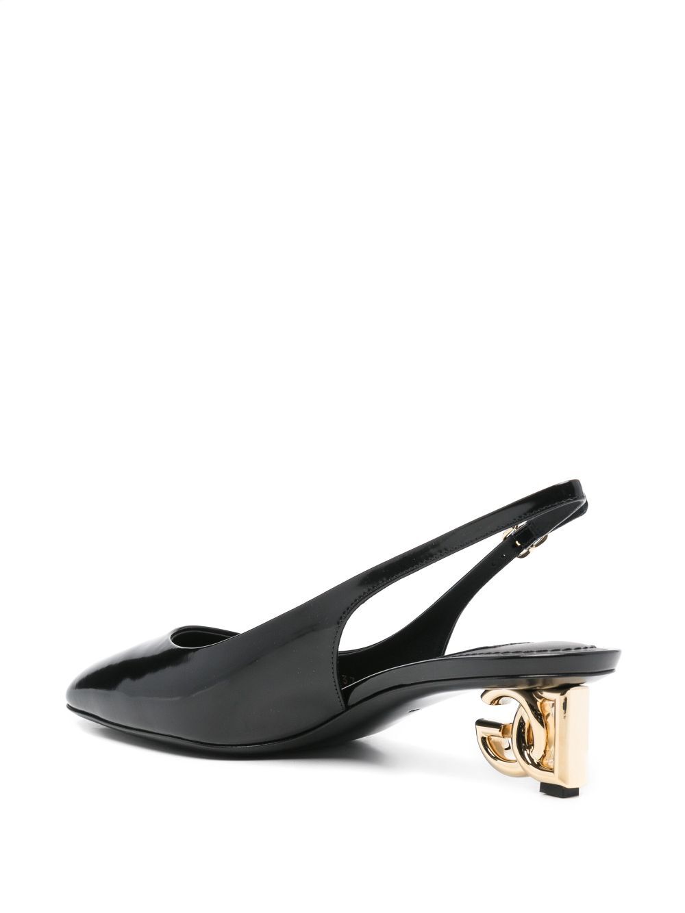 Dolce & Gabbana Women Logo-Heel Patent Leather Slingback Pumps DOLCE & GABBANA