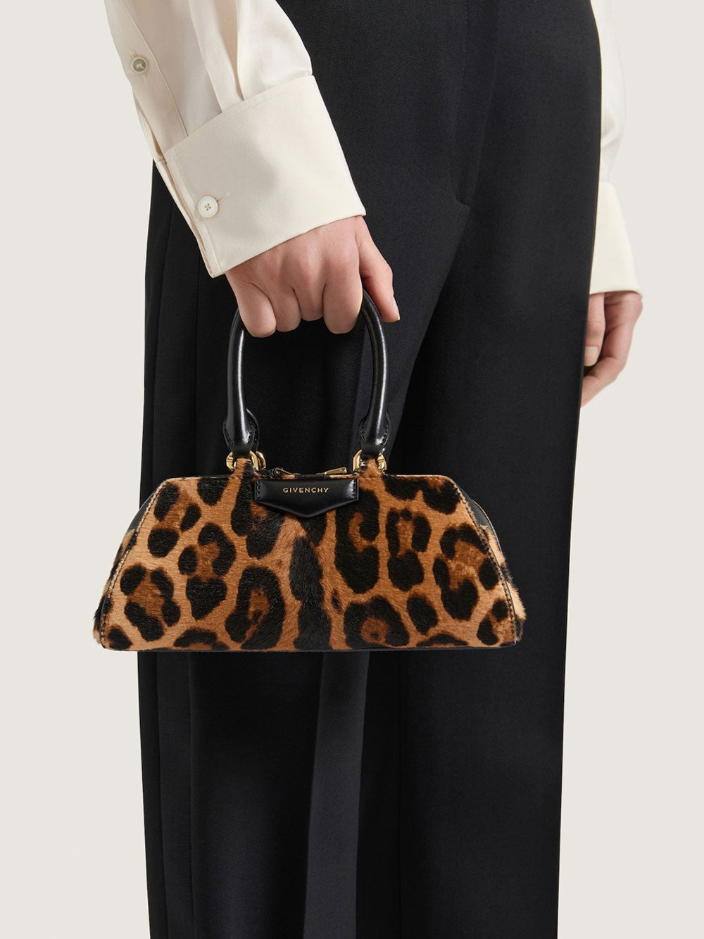 Givenchy Women Mini Antigona East-West Bag In Leopard Pony Effect Leather GIVENCHY