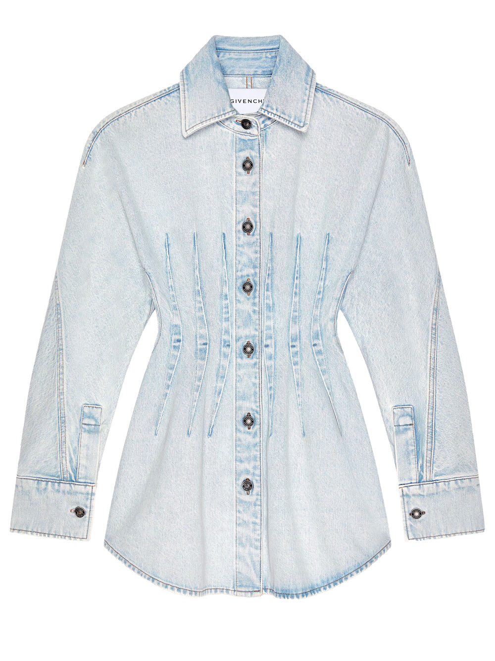 Givenchy Women Cinched Waist Denim Cocoon Dress GIVENCHY