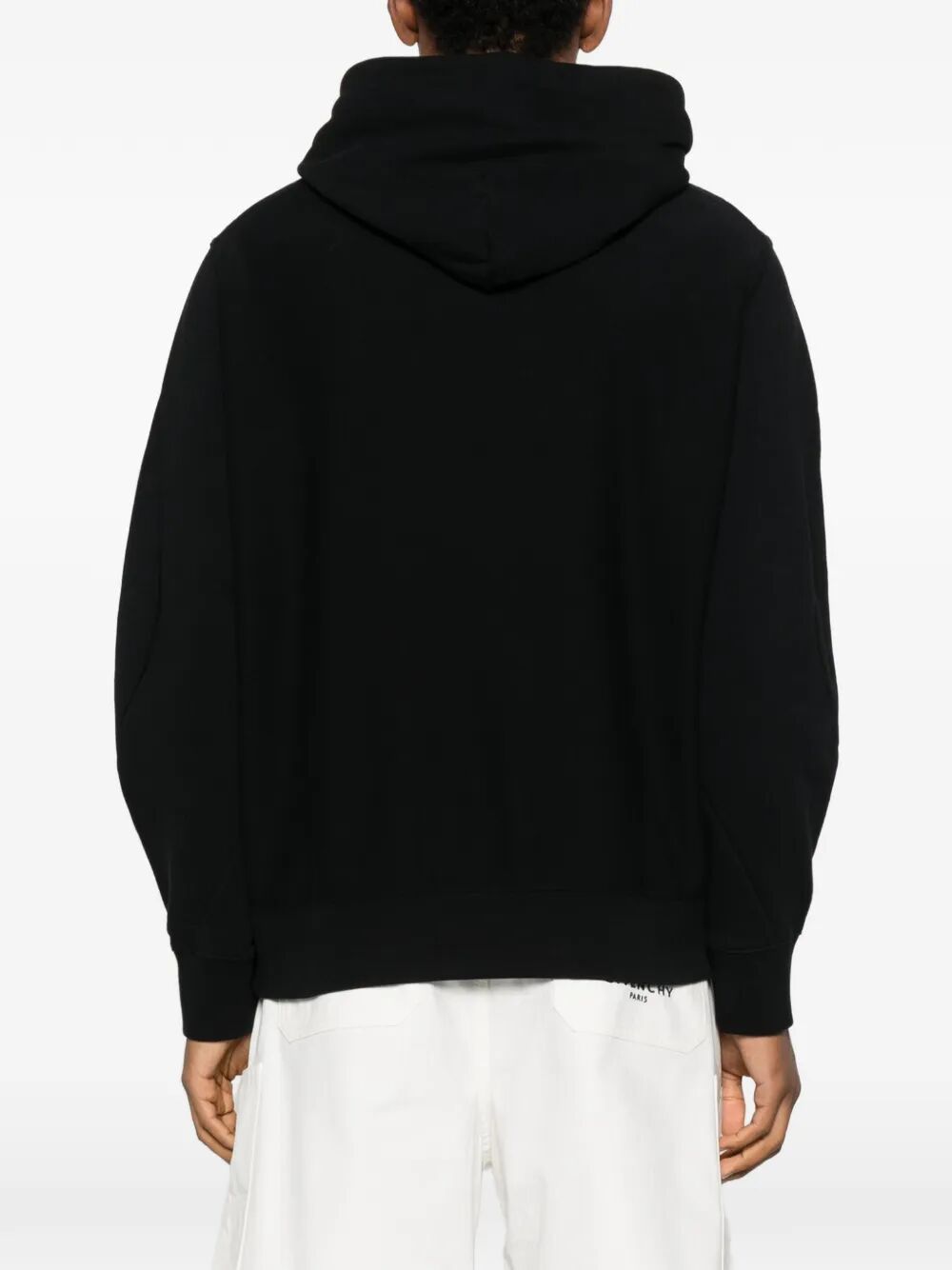 Givenchy Men Couture Seam Fleece Hoodie With Givenchy Paris Embroidery GIVENCHY