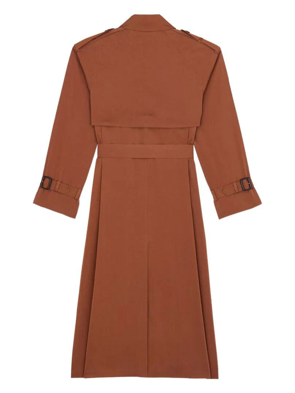 Saint Laurent Women Water-Repellent Cotton And Silk Double-Breasted Trench Coat SAINT LAURENT