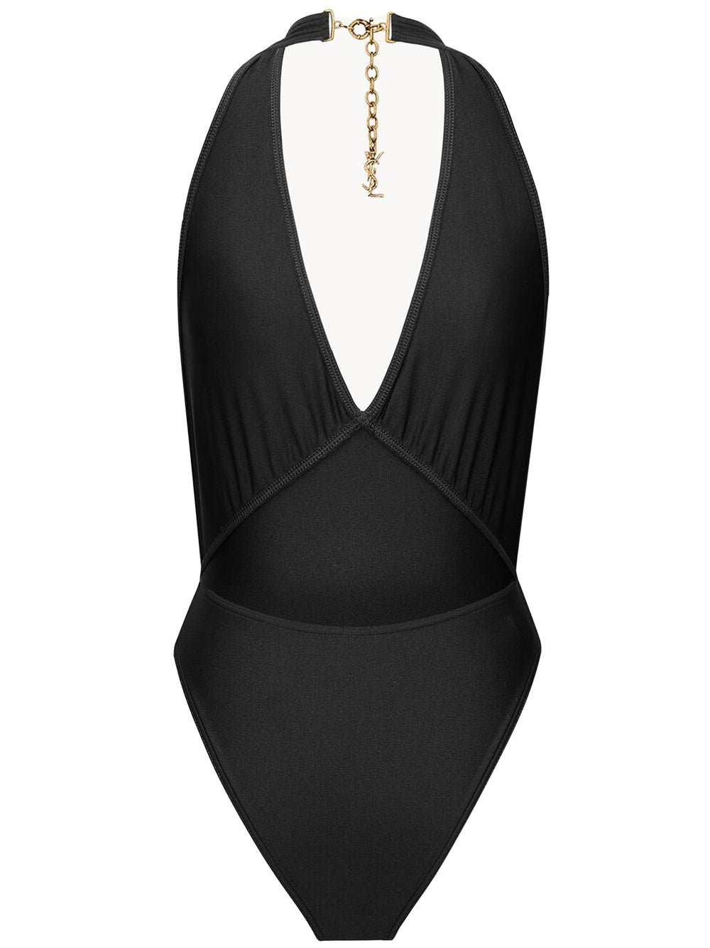 Saint Laurent Women Backless Halter Swimsuit SAINT LAURENT