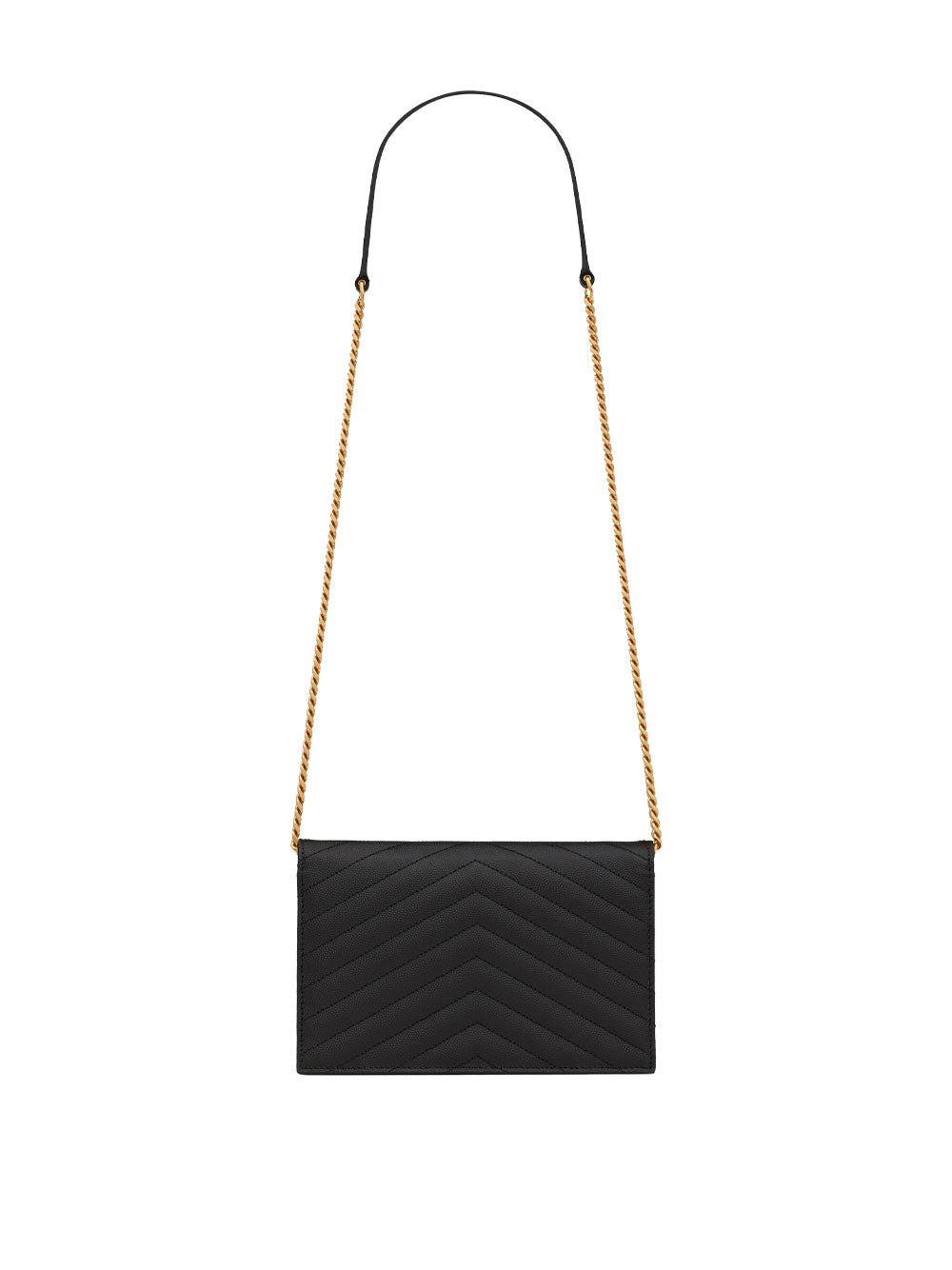 Saint Laurent Women Cassandre Envelope Chain Wallet In Grain De Poudre Leather SAINT LAURENT