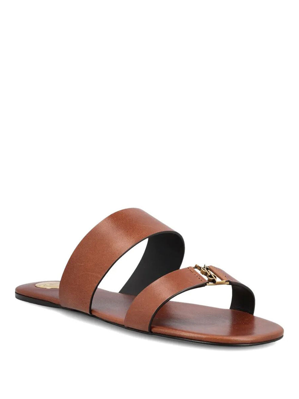 Saint Laurent Women Babylone Slides In Smooth Leather SAINT LAURENT
