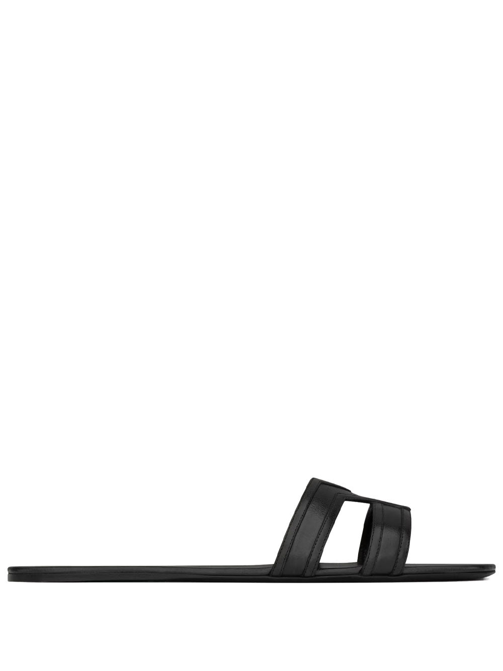 Saint Laurent Women Mabrouka Smooth Leather Slides SAINT LAURENT
