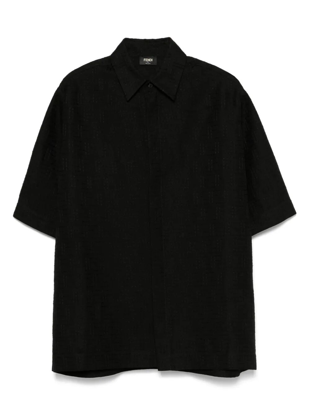 Fendi Men Linen Ff Jacquard Oversize Shirt FENDI
