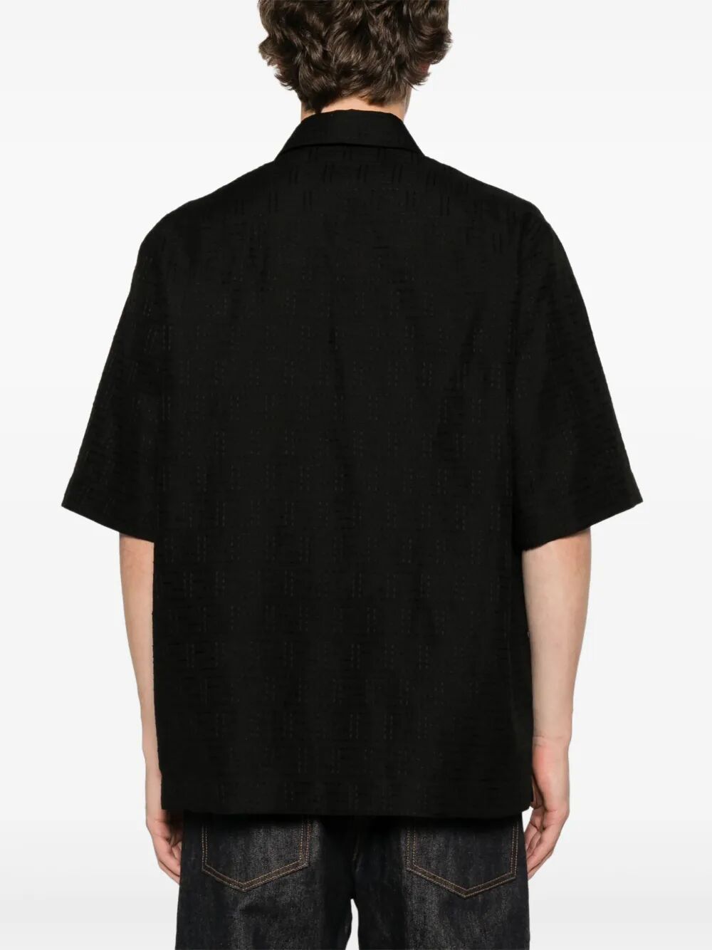 Fendi Men Linen Ff Jacquard Oversize Shirt FENDI