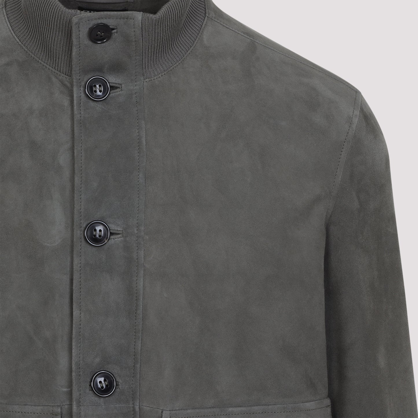 Zegna Leather Blouson Jacket Men ZEGNA