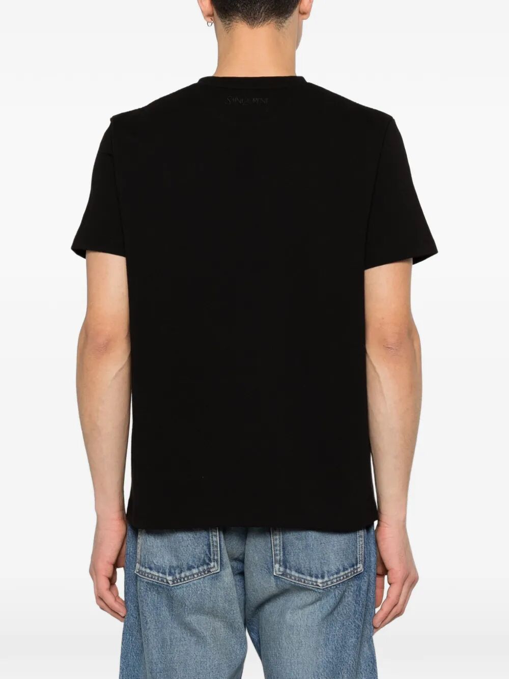 Saint Laurent Men Crewneck Cotton T-Shirt SAINT LAURENT