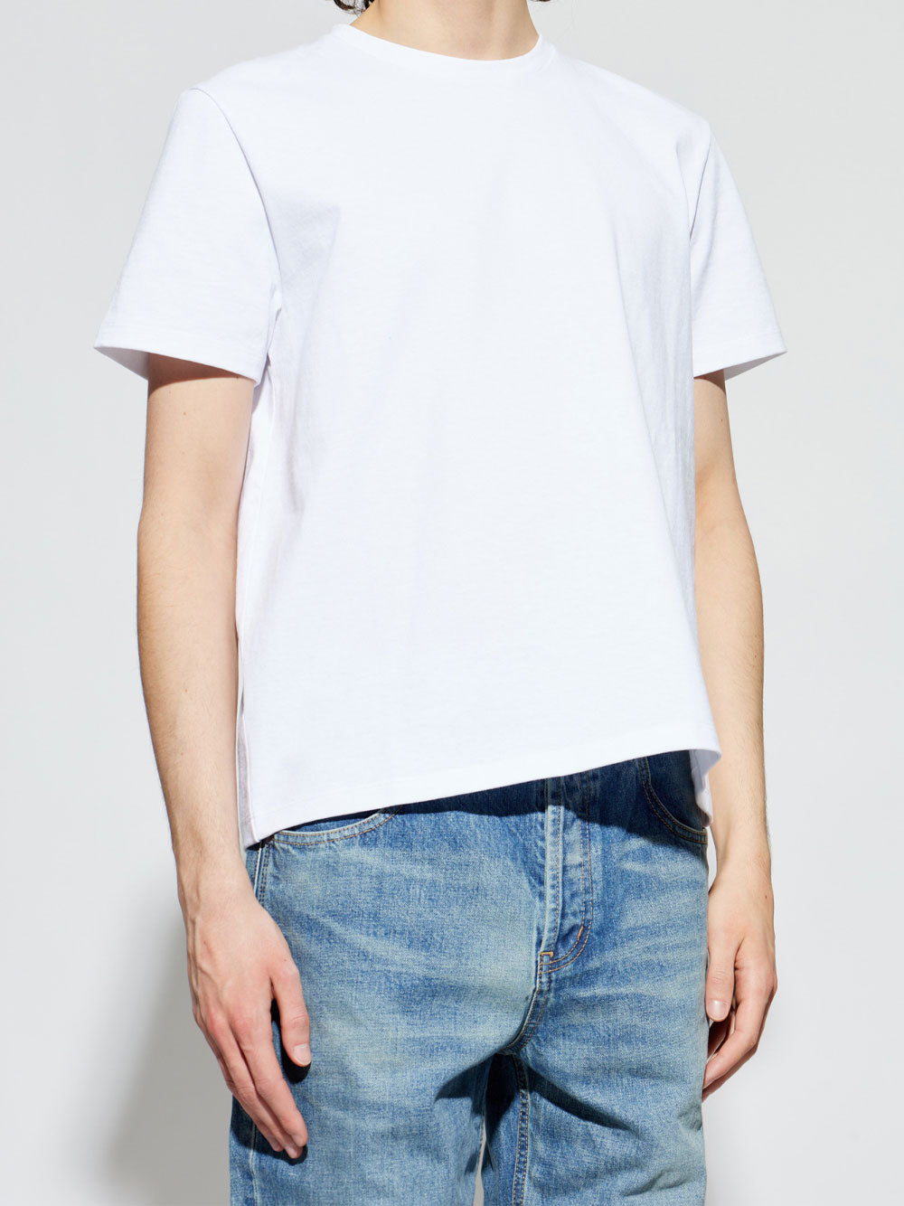 Saint Laurent Men Crewneck Cotton T-Shirt SAINT LAURENT
