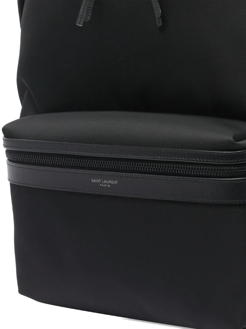 Saint Laurent Men City Backpack In Econyl®, Smooth Leather And Nylon SAINT LAURENT