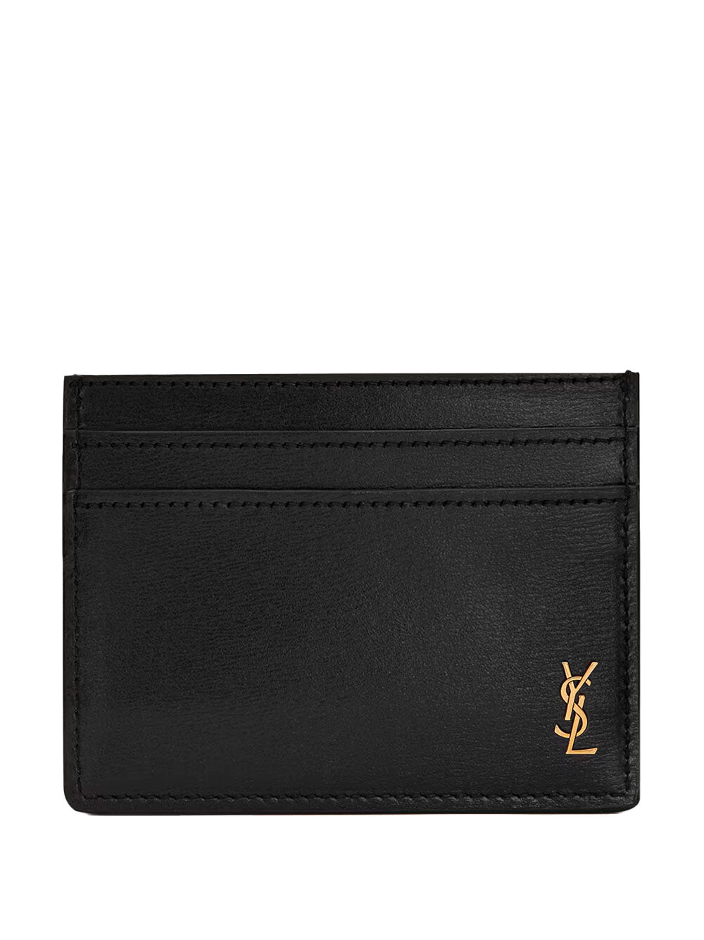 Saint Laurent Men Tiny Cassandre Credit Card Case In Shiny Leather SAINT LAURENT