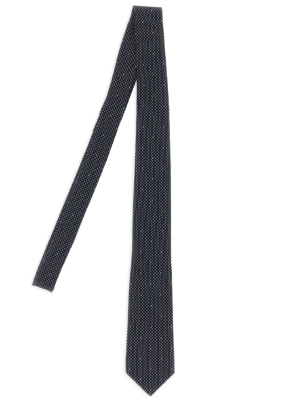 Saint Laurent Men Dotted Tie In Silk Crepe SAINT LAURENT