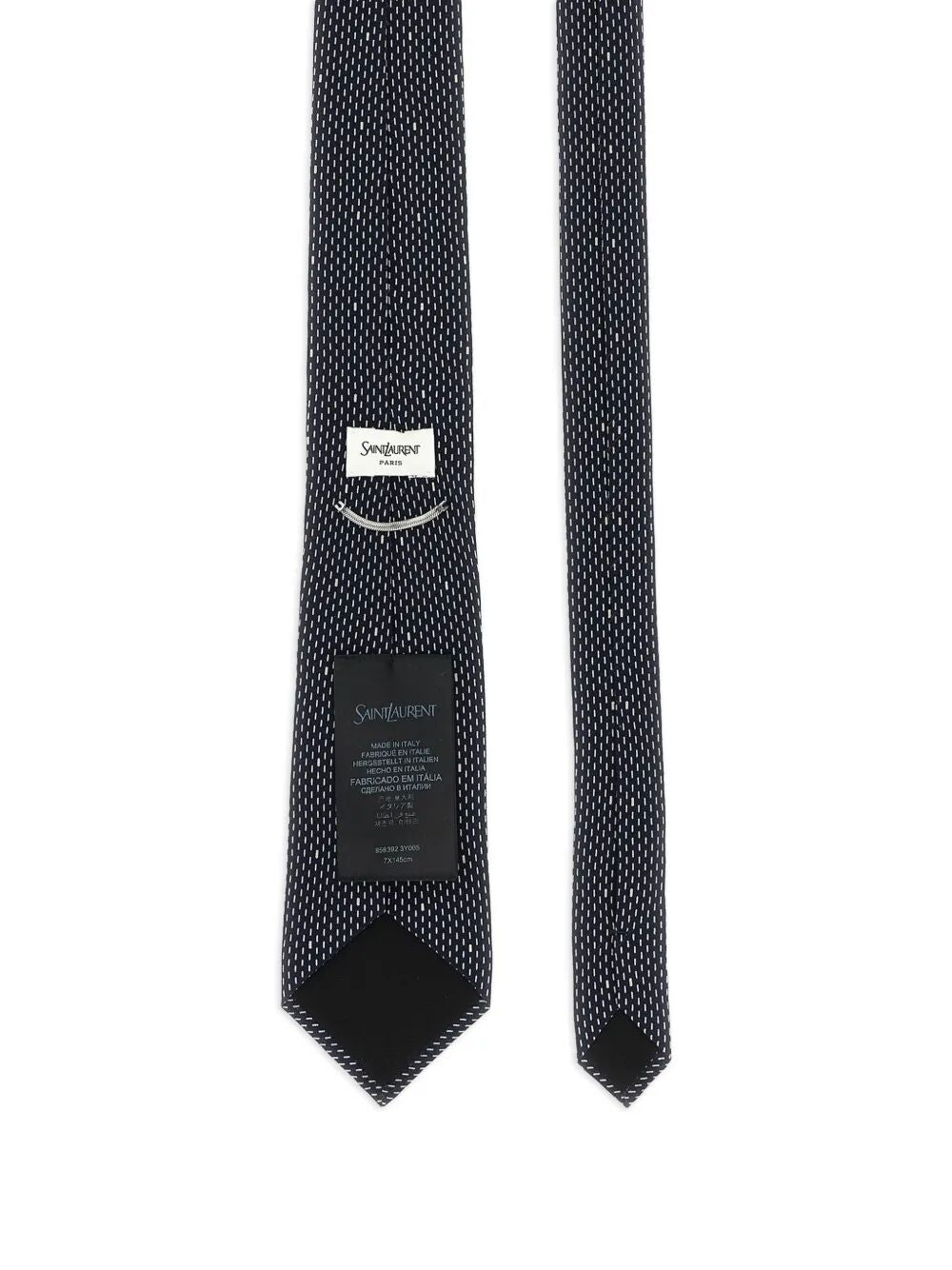 Saint Laurent Men Dotted Tie In Silk Crepe SAINT LAURENT