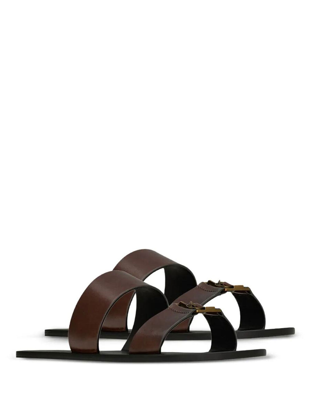 Saint Laurent Men Babylone Slides In Smooth Leather SAINT LAURENT
