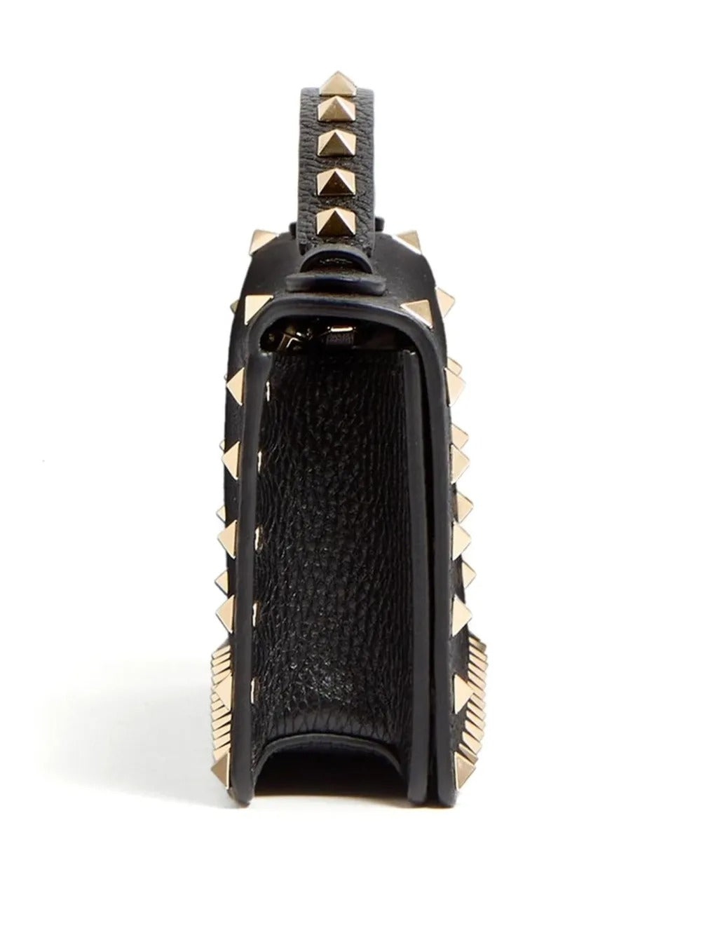 Valentino Garavani Women Rockstud Grainy Leather Wallet With Detachable Chain VALENTINO GARAVANI