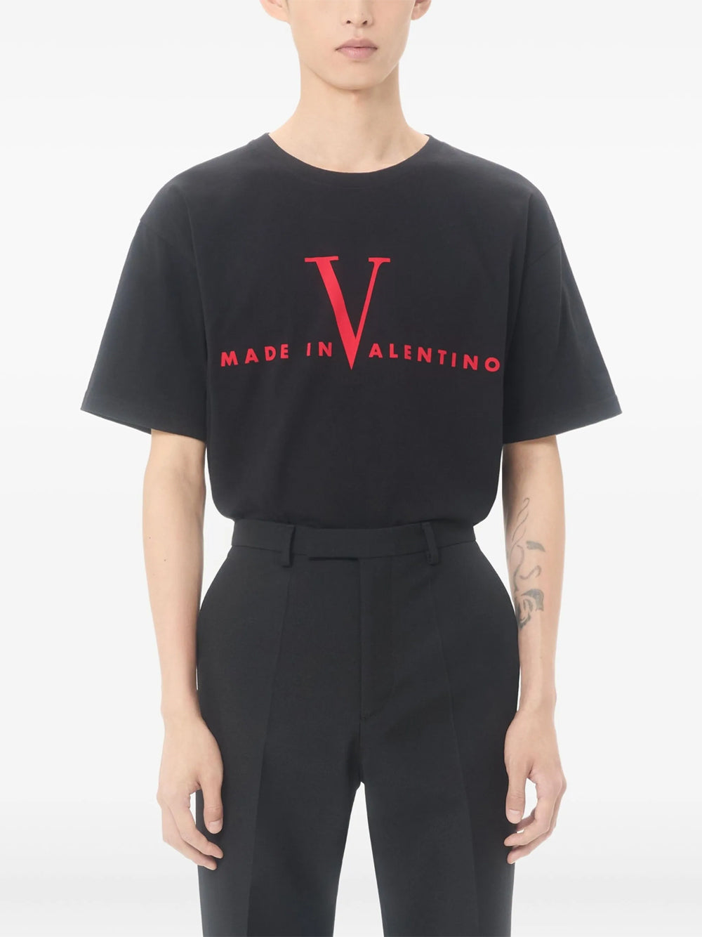 Valentino Garavani Men Valentino Cotton T-Shirt With Made In Valentino Print VALENTINO GARAVANI