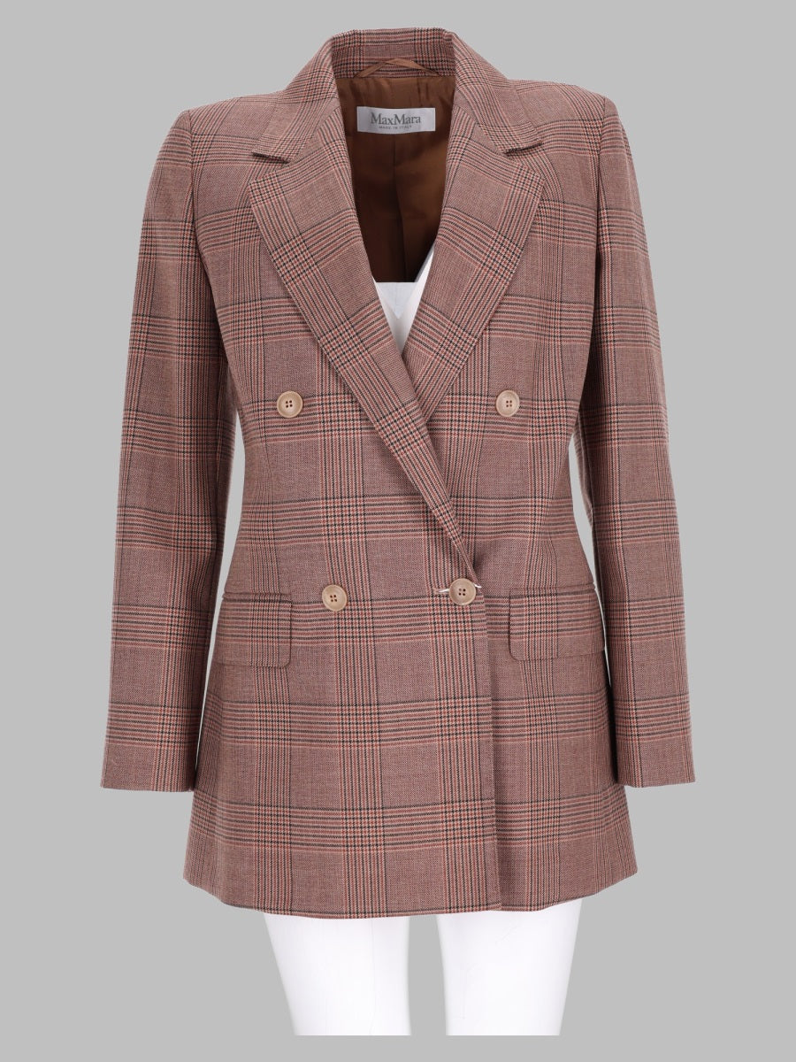Max Mara Women Blazer Doppiopetto In Lana Principe Di Galles MAX MARA