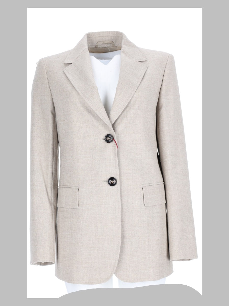 Max Mara Studio Women Blazer Monopetto In Flanella Di Lana MAX MARA STUDIO