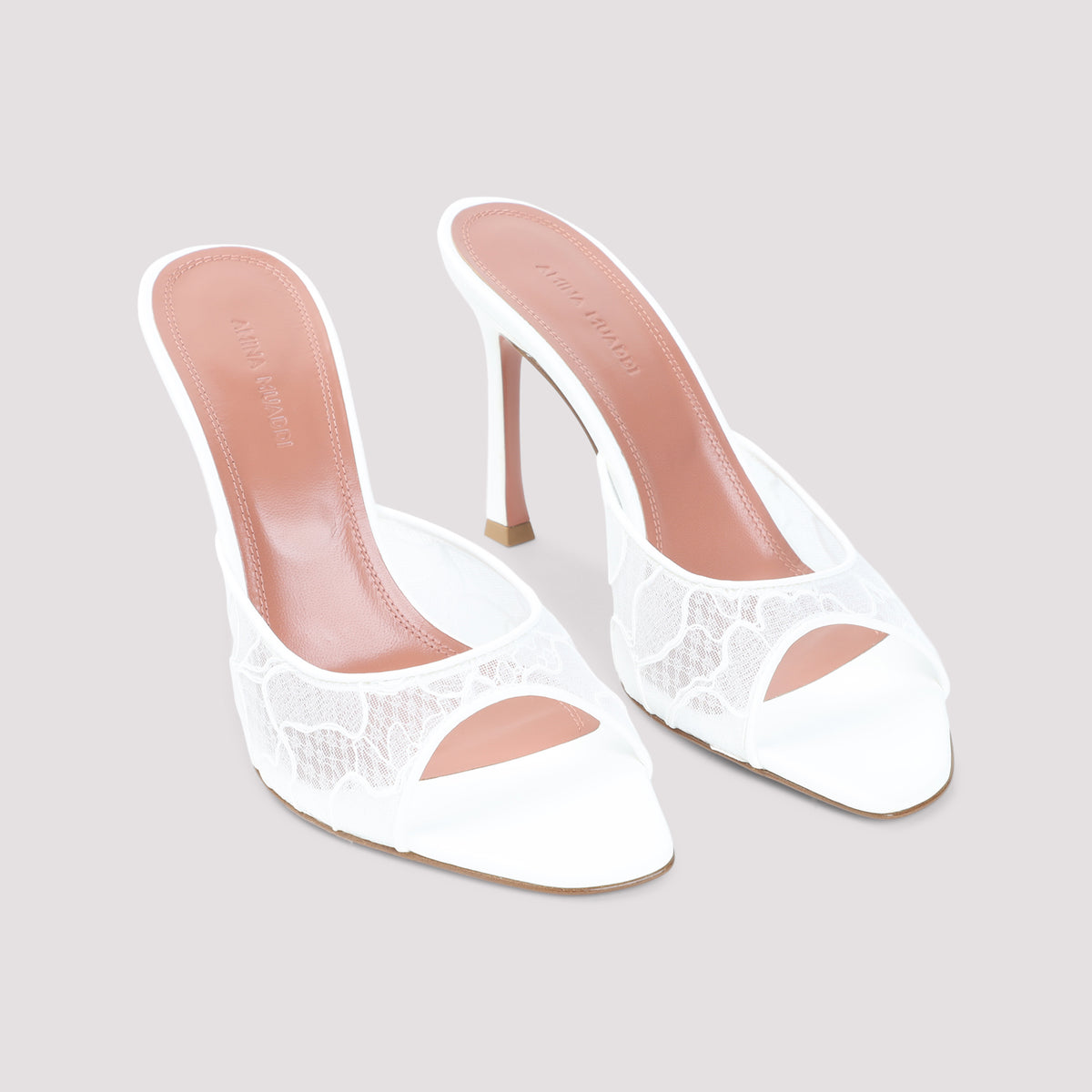 Amina Muaddi Alexa Lace 95 Slippers Women AMINA MUADDI