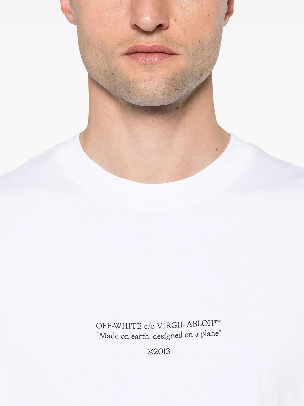 Off-White Men Statement Cotton Skate T-Shirt OFF-WHITE