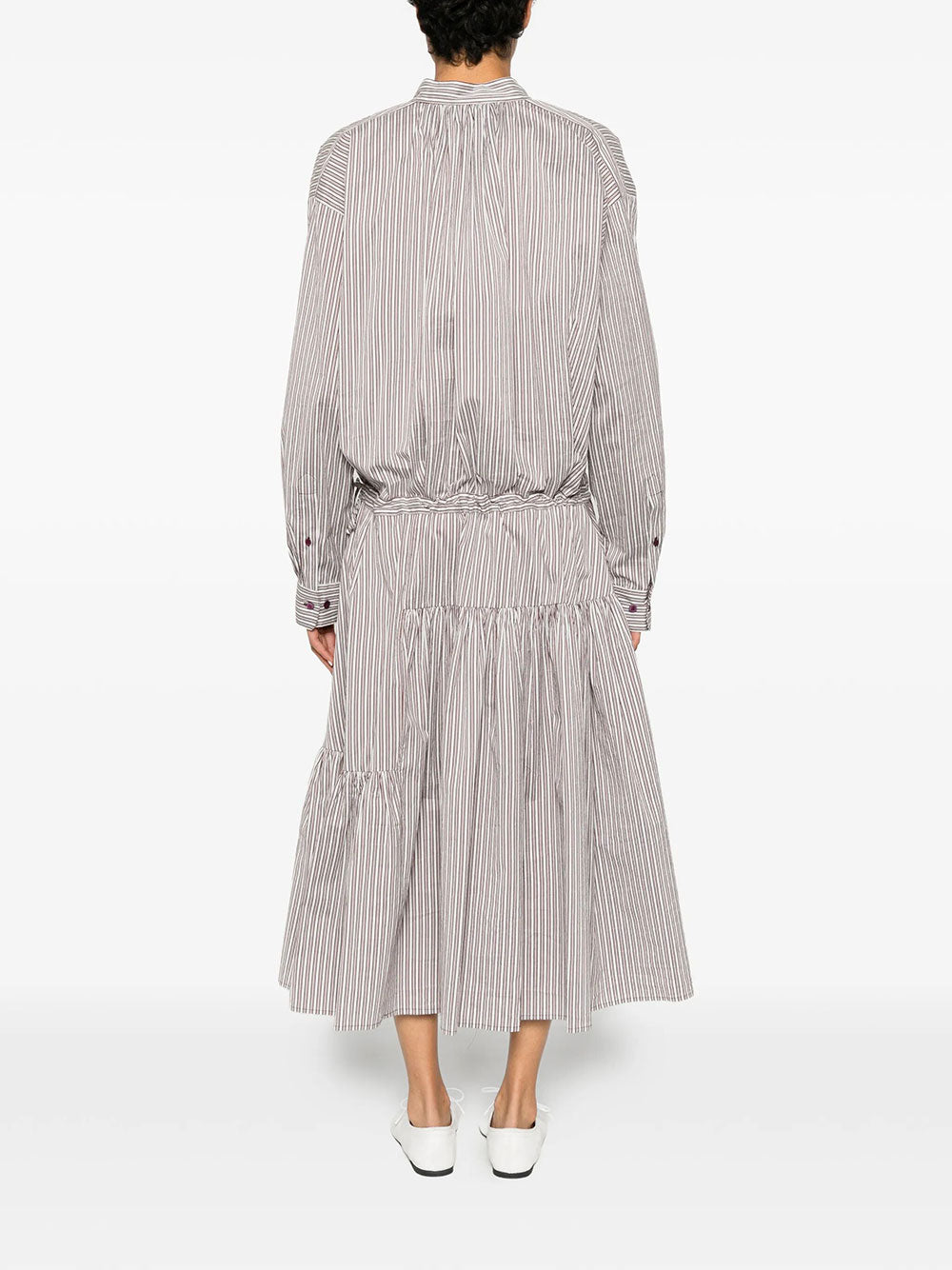 Dries Van Noten Women Denvo Striped Silk-Blend Long Dress DRIES VAN NOTEN
