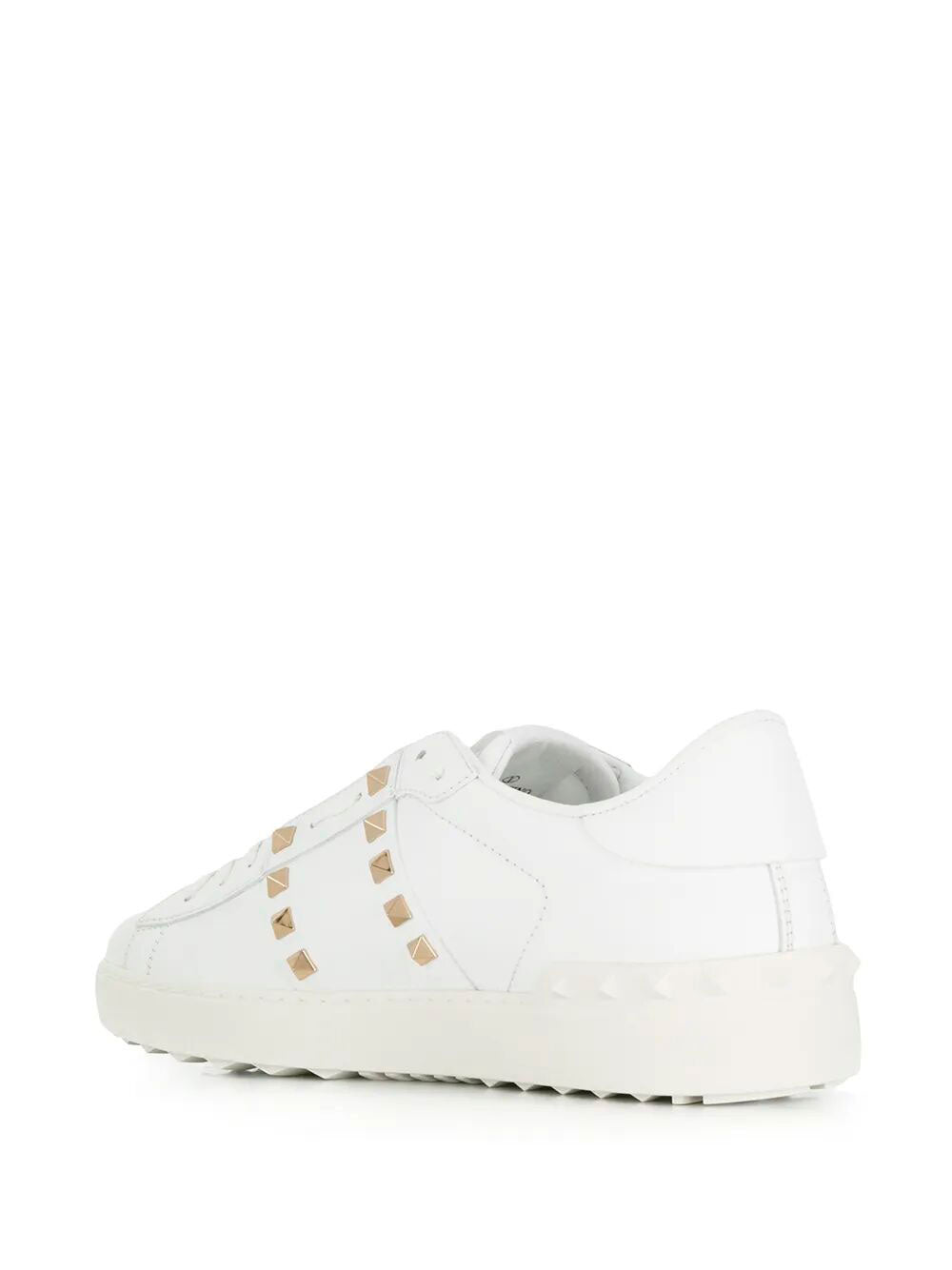Valentino Garavani Men Rockstud Untitled Leather Sneakers With Platinum-Finish Studs VALENTINO GARAVANI