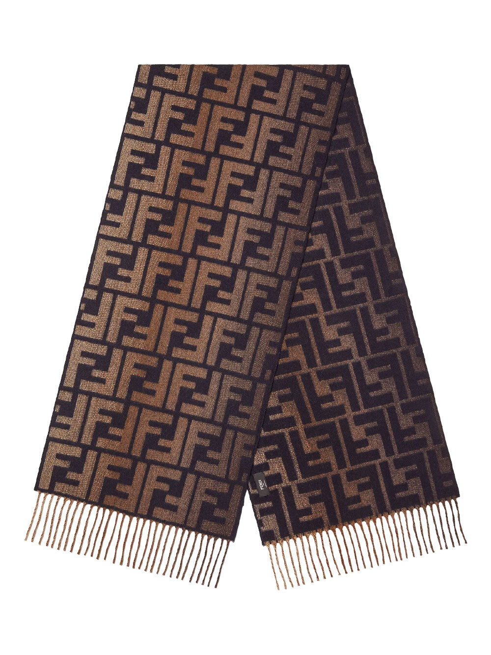 Fendi Men Faded-Effect Ff Jacquard Wool And Cashmere Scarf FENDI