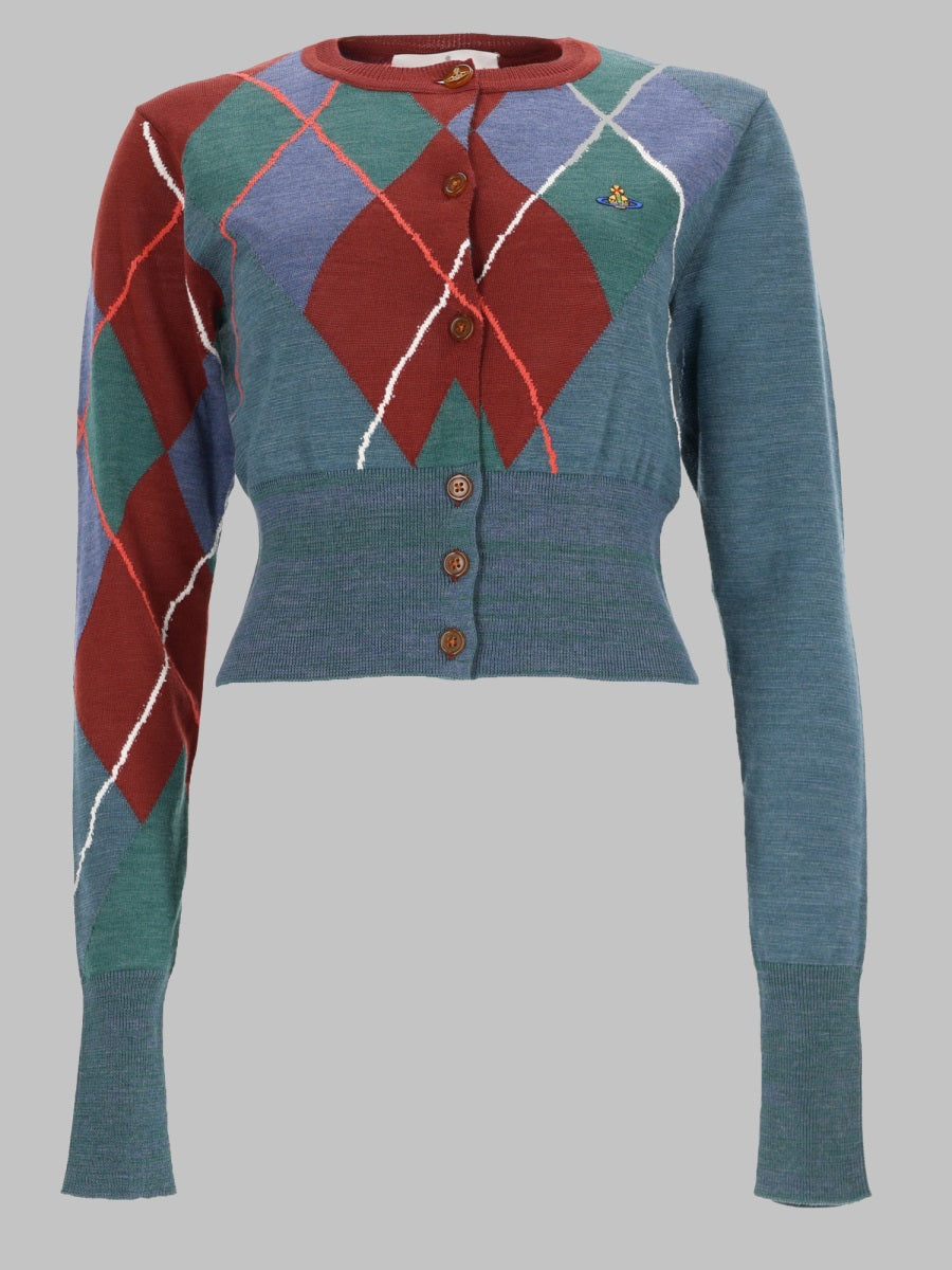 Vivienne Westwood Women Cardigan "Argyle" Cropped VIVIENNE WESTWOOD
