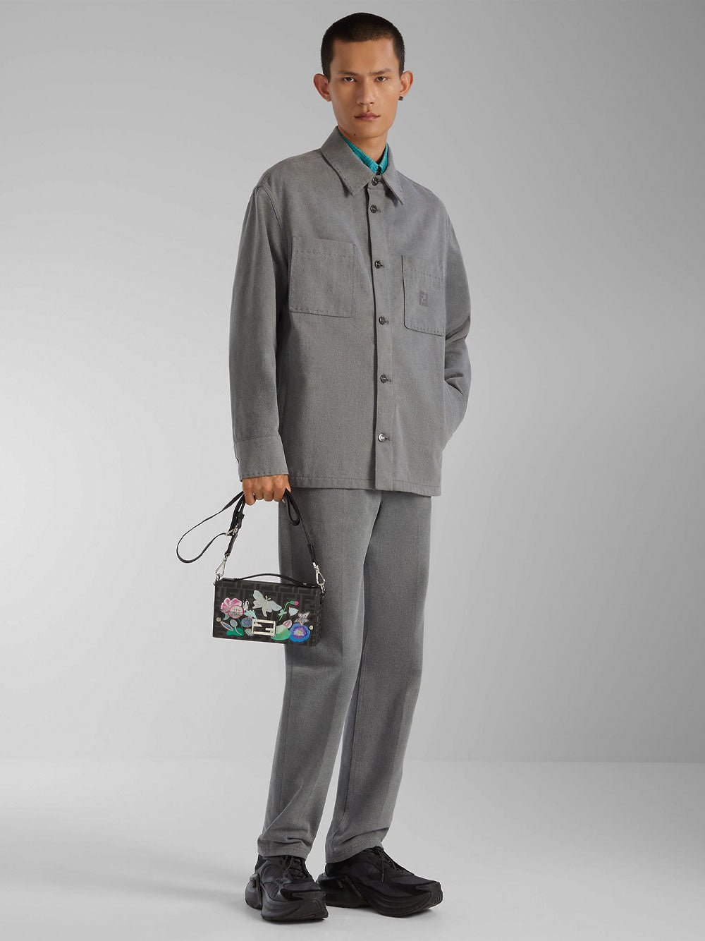 Fendi Men Go-To Faded Denim Jacket FENDI