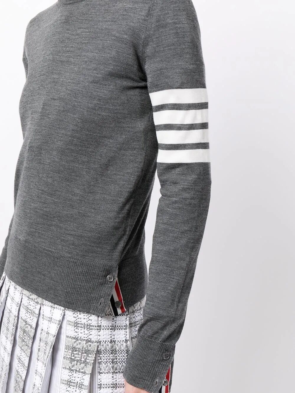Thom Browne Women Wool 4-Bar Relaxed Pullover THOM BROWNE