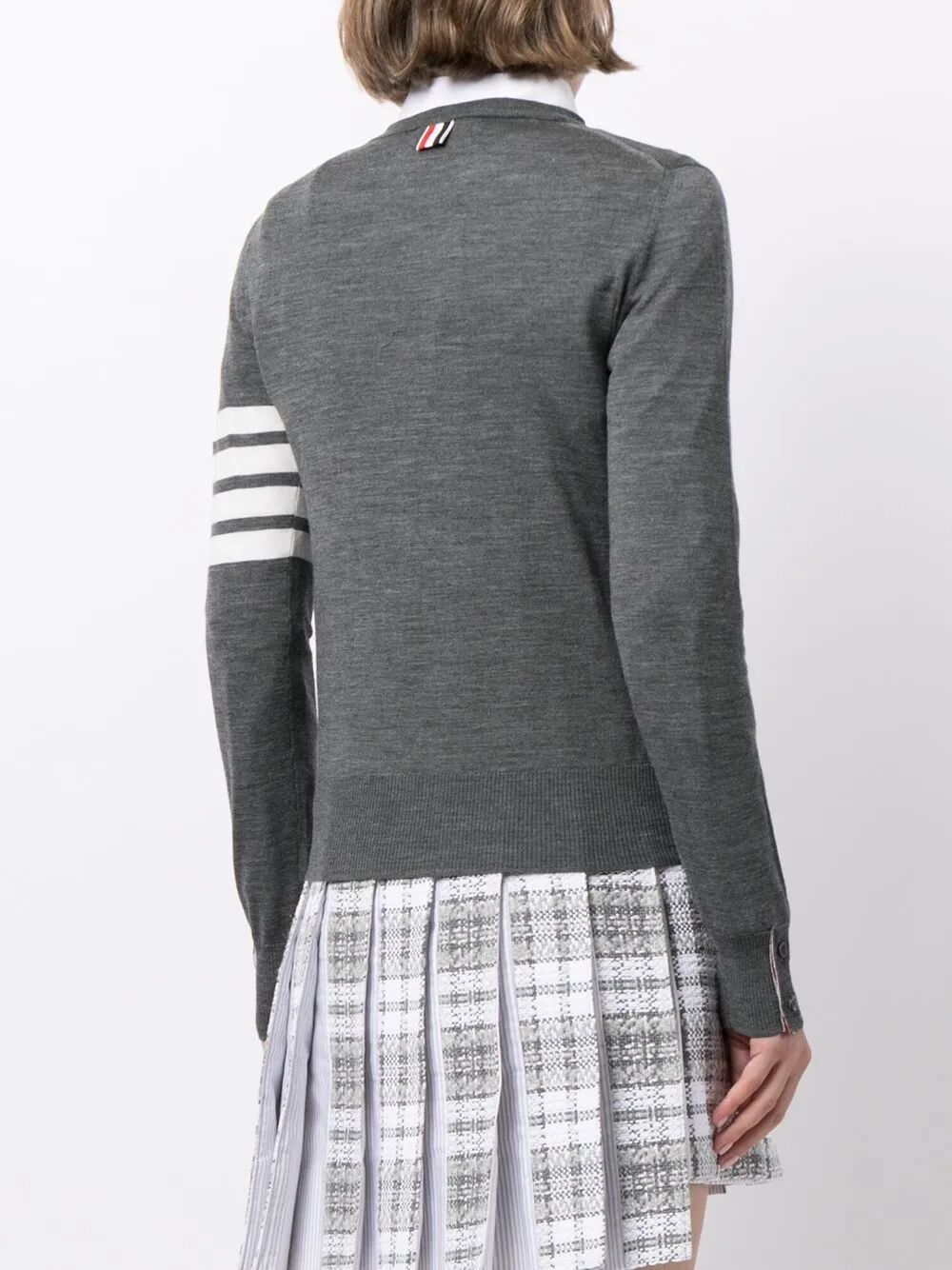 Thom Browne Women Wool 4-Bar Relaxed Pullover THOM BROWNE