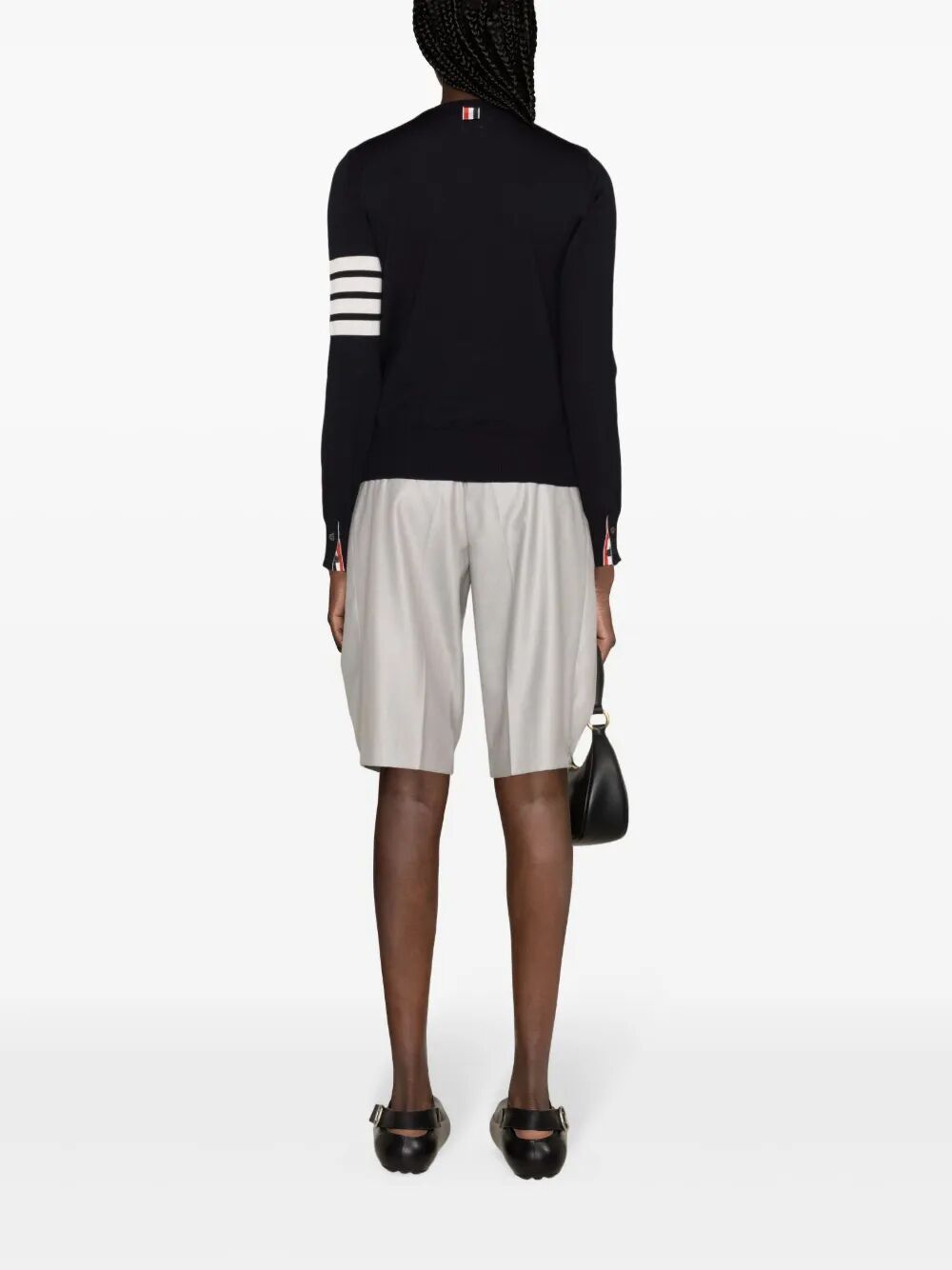 Thom Browne Women Wool 4-Bar Relaxed Pullover THOM BROWNE