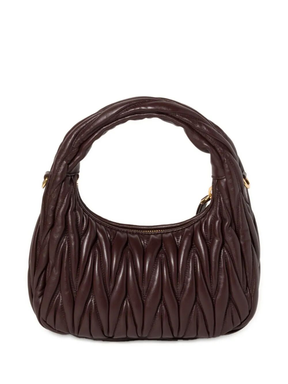 Miu Miu Women Wander Matelassé Nappa Leather Small Hobo Bag MIU MIU
