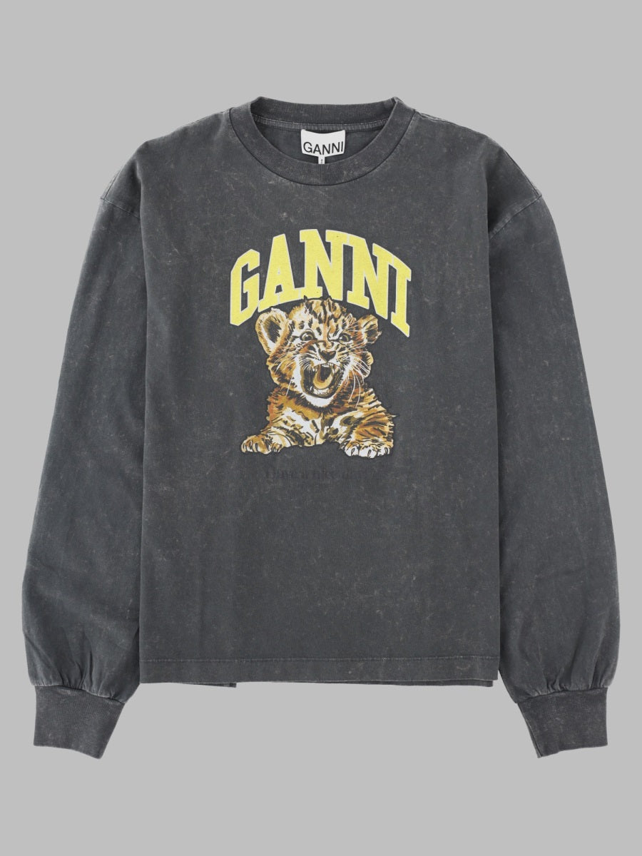 Ganni Women Felpa "Tiger" Con Logo GANNI
