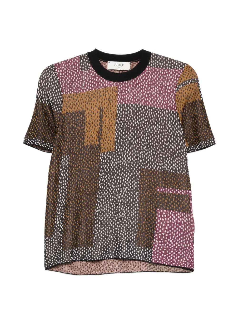 Fendi Women Peppered-Motif Short-Sleeved Jumper FENDI
