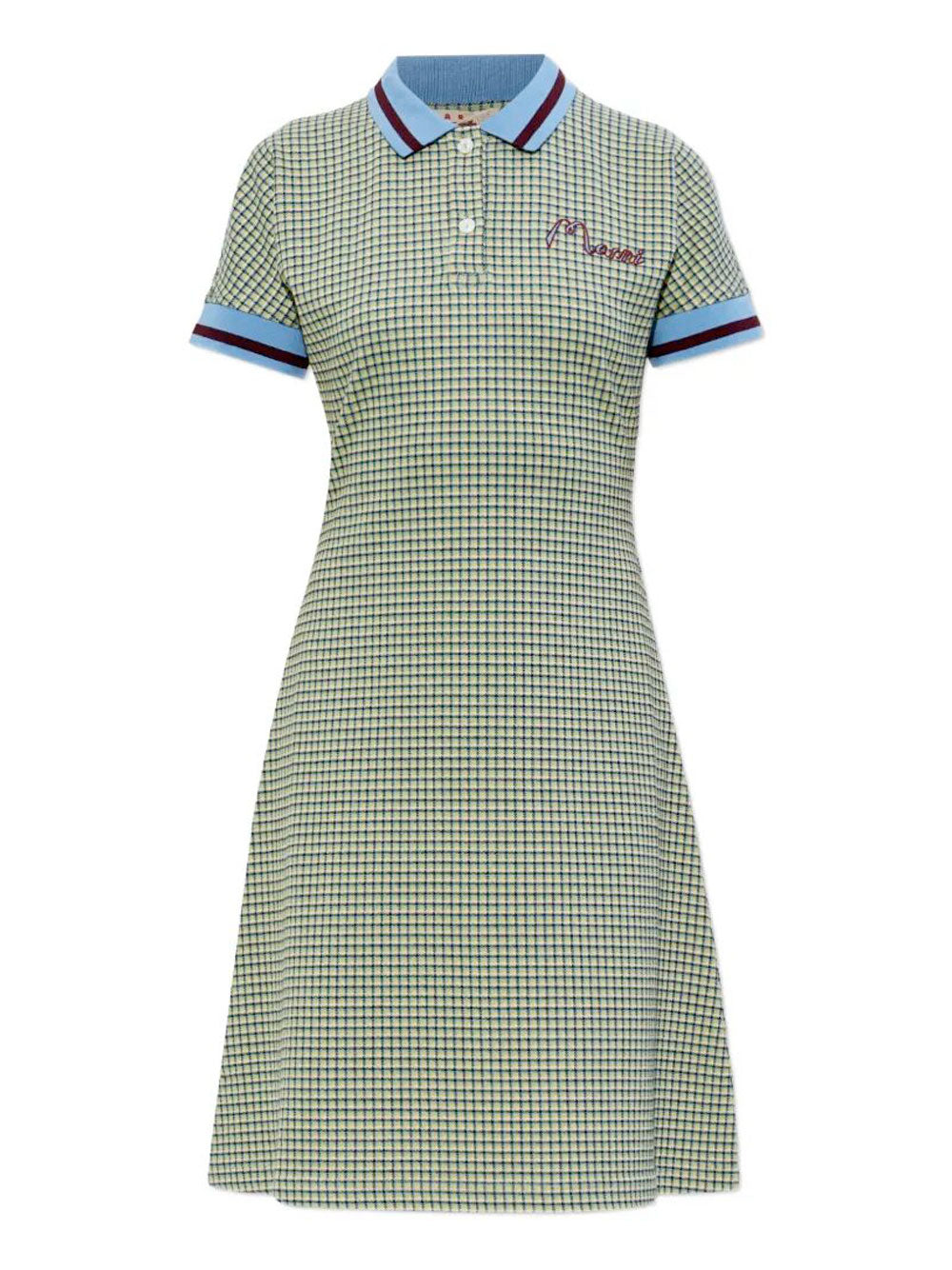 Marni Women Polo-Collar Check Mini Dress MARNI