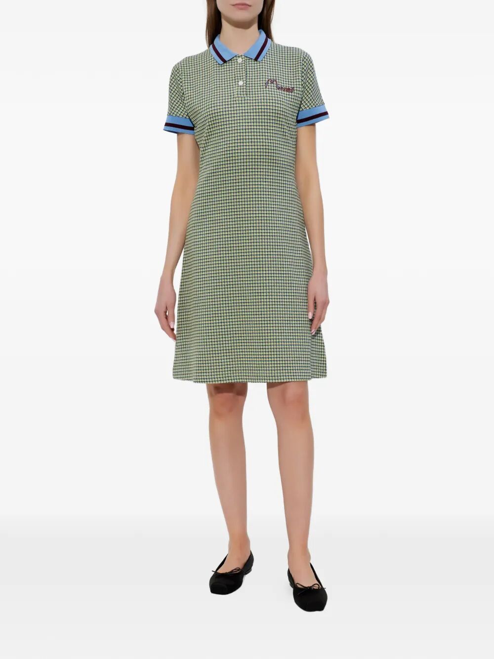 Marni Women Polo-Collar Check Mini Dress MARNI